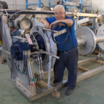 MAi-1E-5.000 - Maquinilla Arrastre 2 carretes en un eje Inoxidable (guiador porteria)